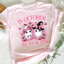 Load image into Gallery viewer, Boo Pink In October Shirt Awareness Shirt