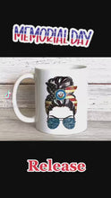 Load and play video in Gallery viewer, Patriotic Messy Bun Tumbler