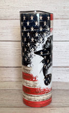 Load image into Gallery viewer, Patriotic Messy Bun Tumbler