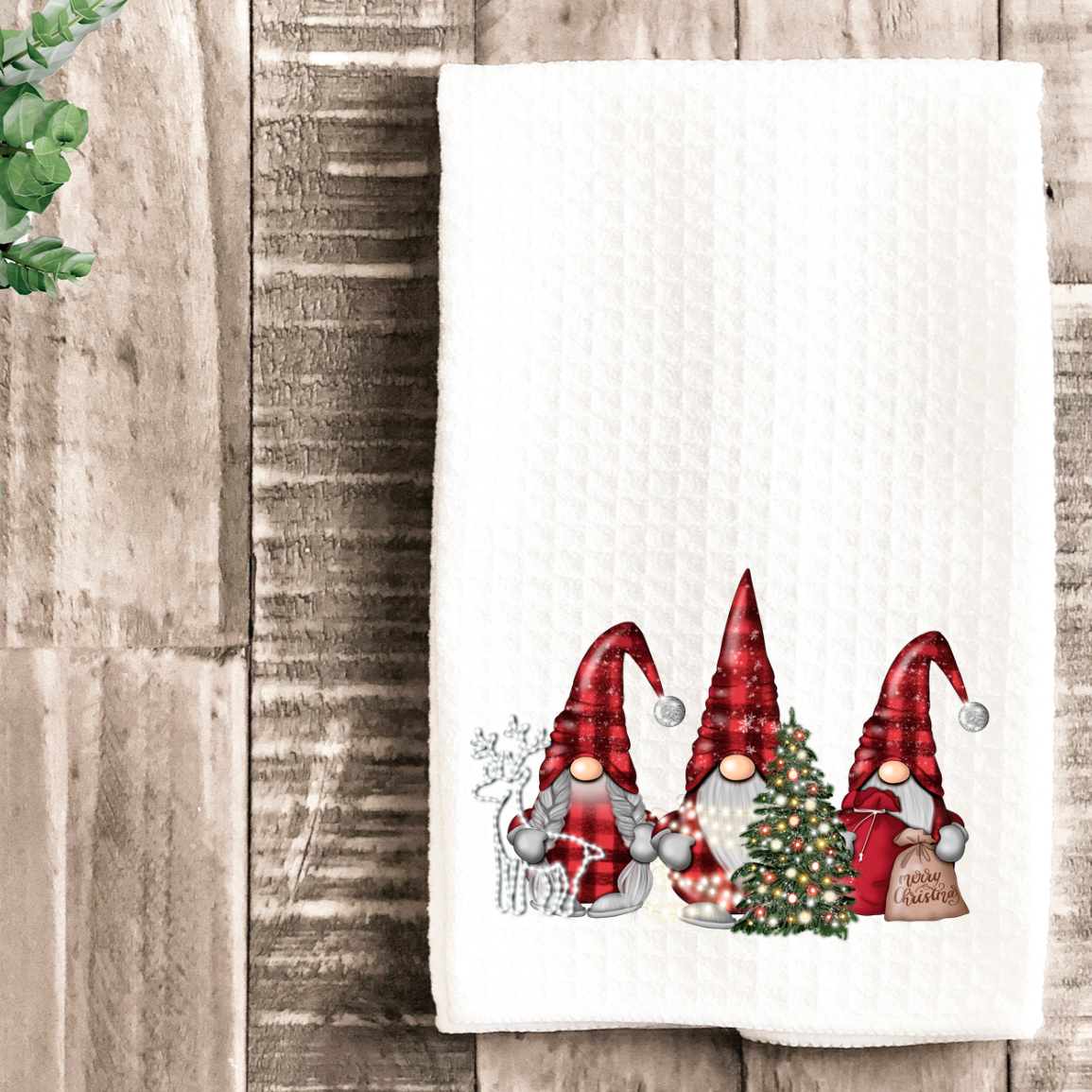 Embroidered Tea Towels, Christmas Kitchen Towel, Kitchen Decor