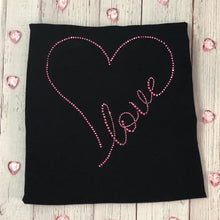Load image into Gallery viewer, Love Heart Rhinestone Shirts