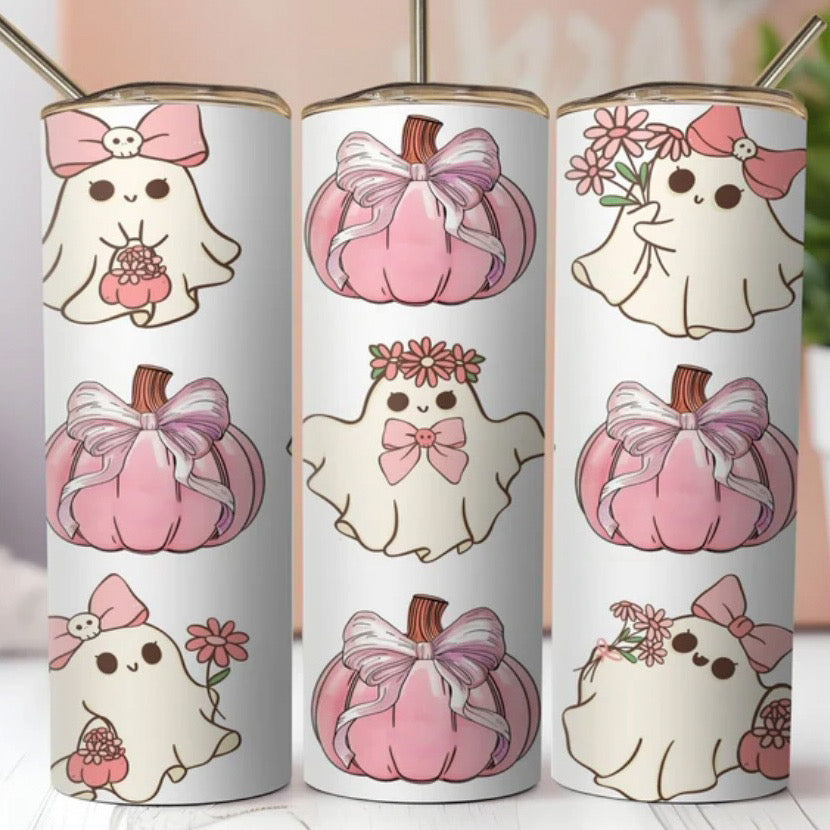 Boo Coquette Ghost Tumbler