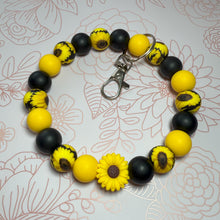 Load image into Gallery viewer, Sunflower Keychain Wristlet
