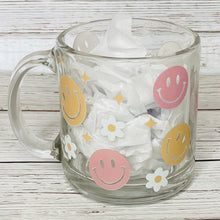 Load image into Gallery viewer, Pink Flowers Glass Mug
