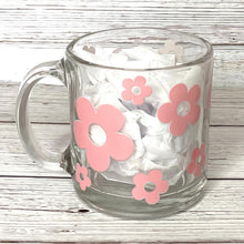 Load image into Gallery viewer, Pink Flowers Glass Mug
