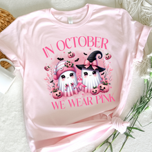 Load image into Gallery viewer, Boo Pink In October Shirt Awareness Shirt
