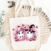 Load image into Gallery viewer, Boo Pink In October Breast Awareness Tote Bag
