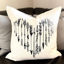 Load image into Gallery viewer, Arrow Heart Pillow Cover and Love Is All You Need Pillow Cover
