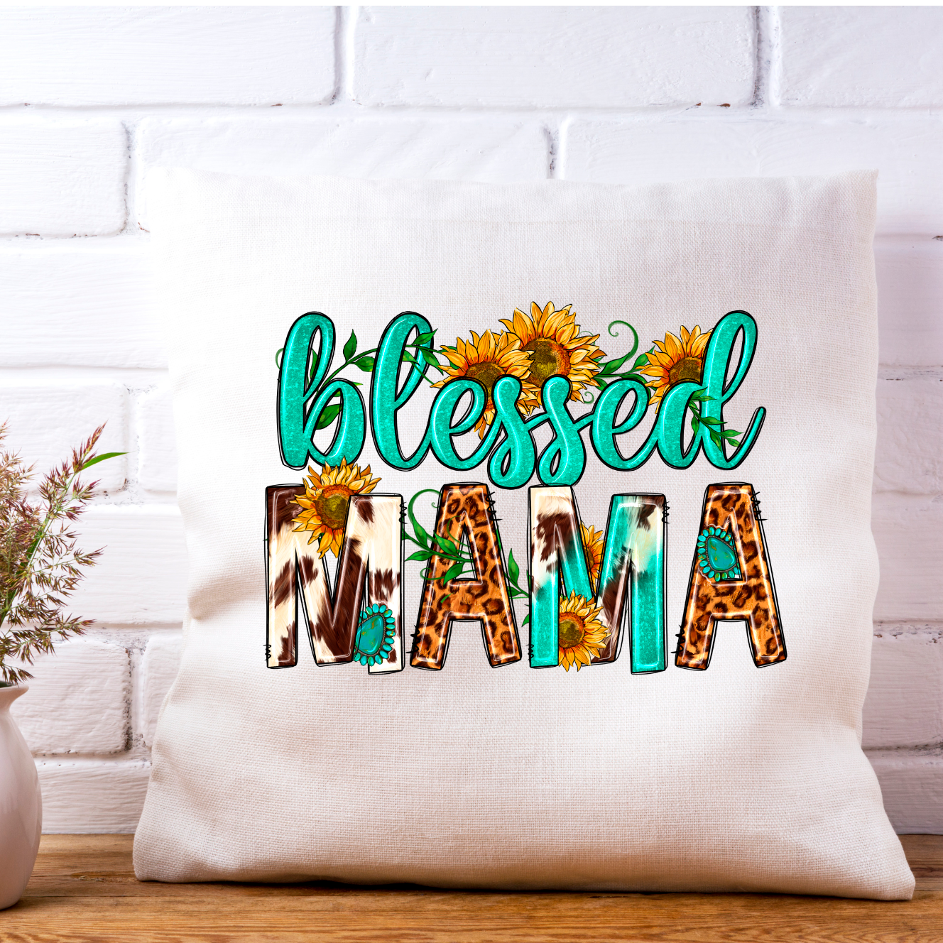 Blessed Mama Pillow Cover