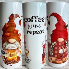 Load image into Gallery viewer, Coffee Wine Repeat Gnome Tumbler
