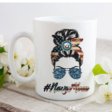 Load image into Gallery viewer, Navy and Navy Mom Mug
