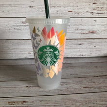 Load image into Gallery viewer, Butterflies and Sunflower Starbucks Venti Cup
