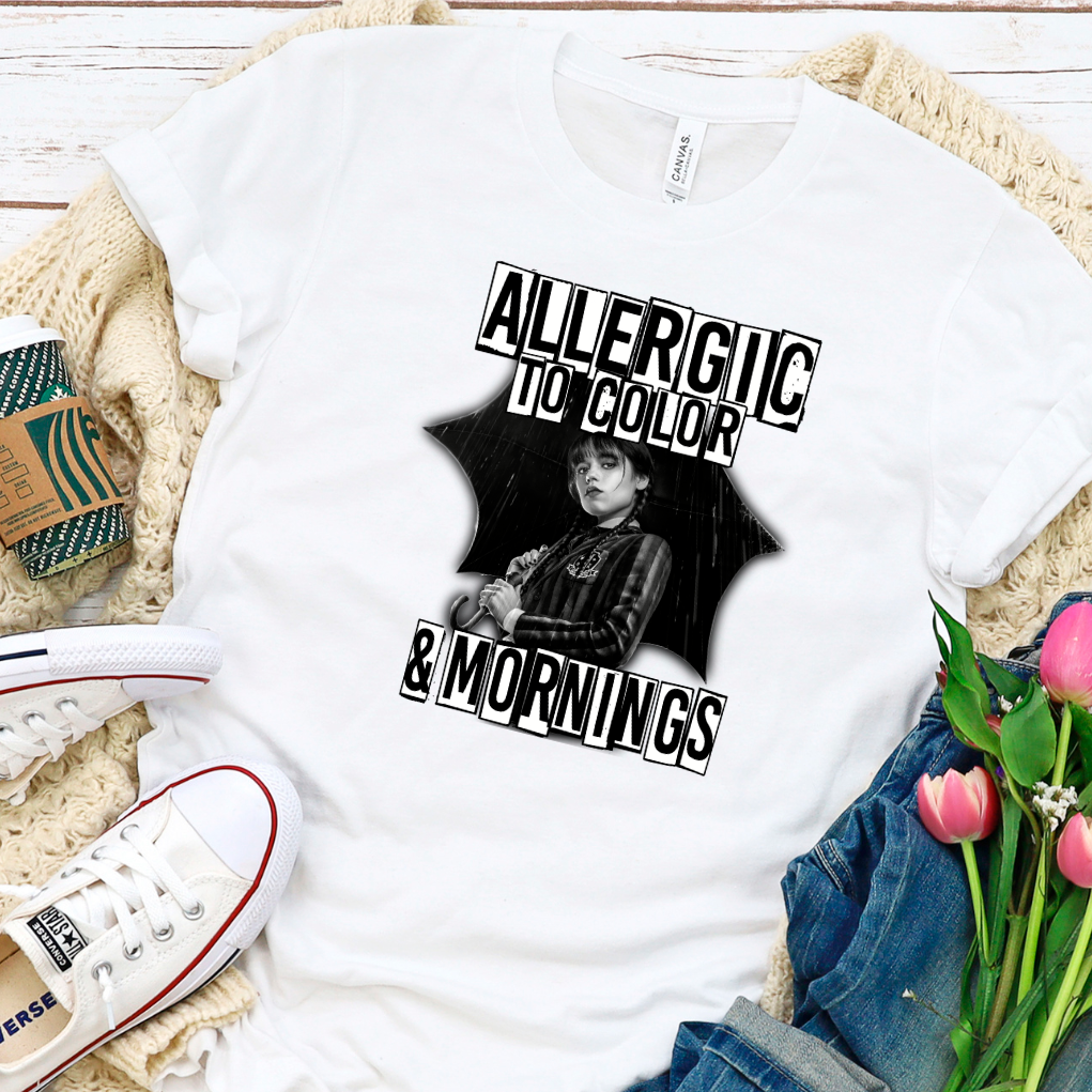 Wednesday Allergic To Mornings Shirt