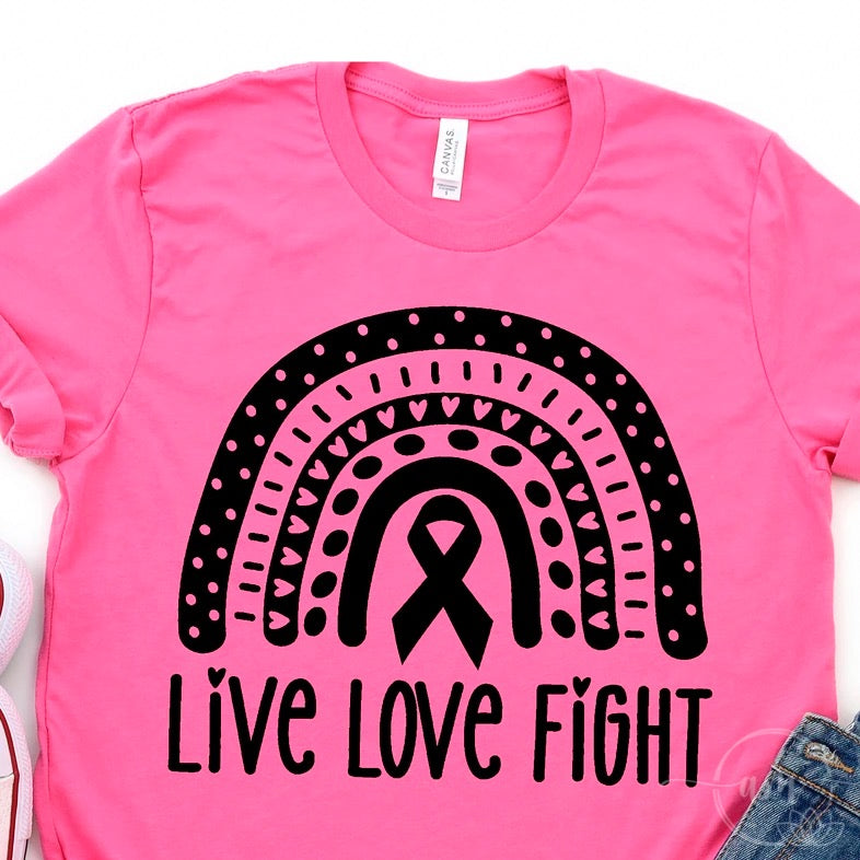 Live Love Fight Breast Awareness Shirt