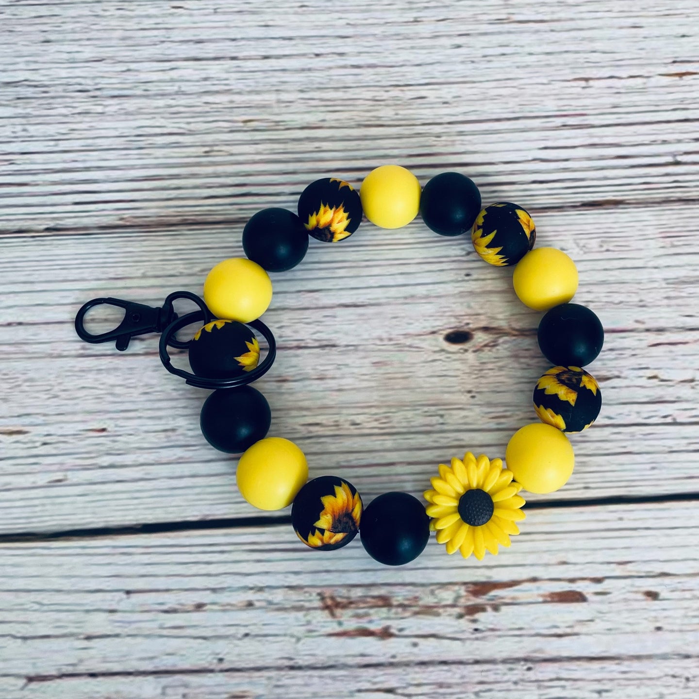 Sunflower Keychain Wristlet