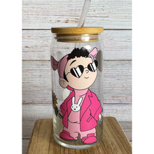 Load image into Gallery viewer, Bad Bunny Pink Jacket Glass or Starbucks Venti Cup
