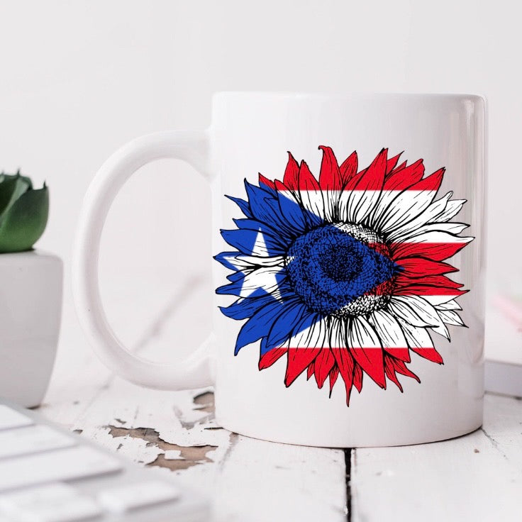 Puerto Rican Flower Flag Mug