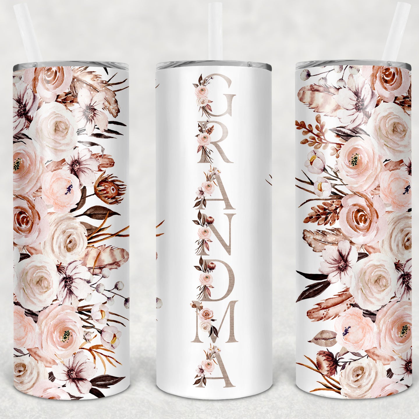 Grandma Floral Tumbler