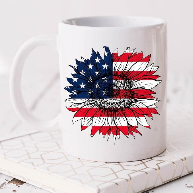 American Flower Flag Mug