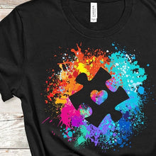 Load image into Gallery viewer, Autism Puzzle Splatter Shirt
