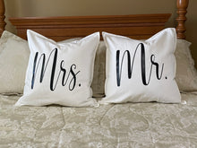 Load image into Gallery viewer, Mr and Mrs Pillow Cover
