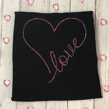 Load image into Gallery viewer, Love Heart Rhinestone Shirts
